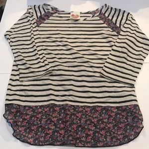 Stripe and floral top
